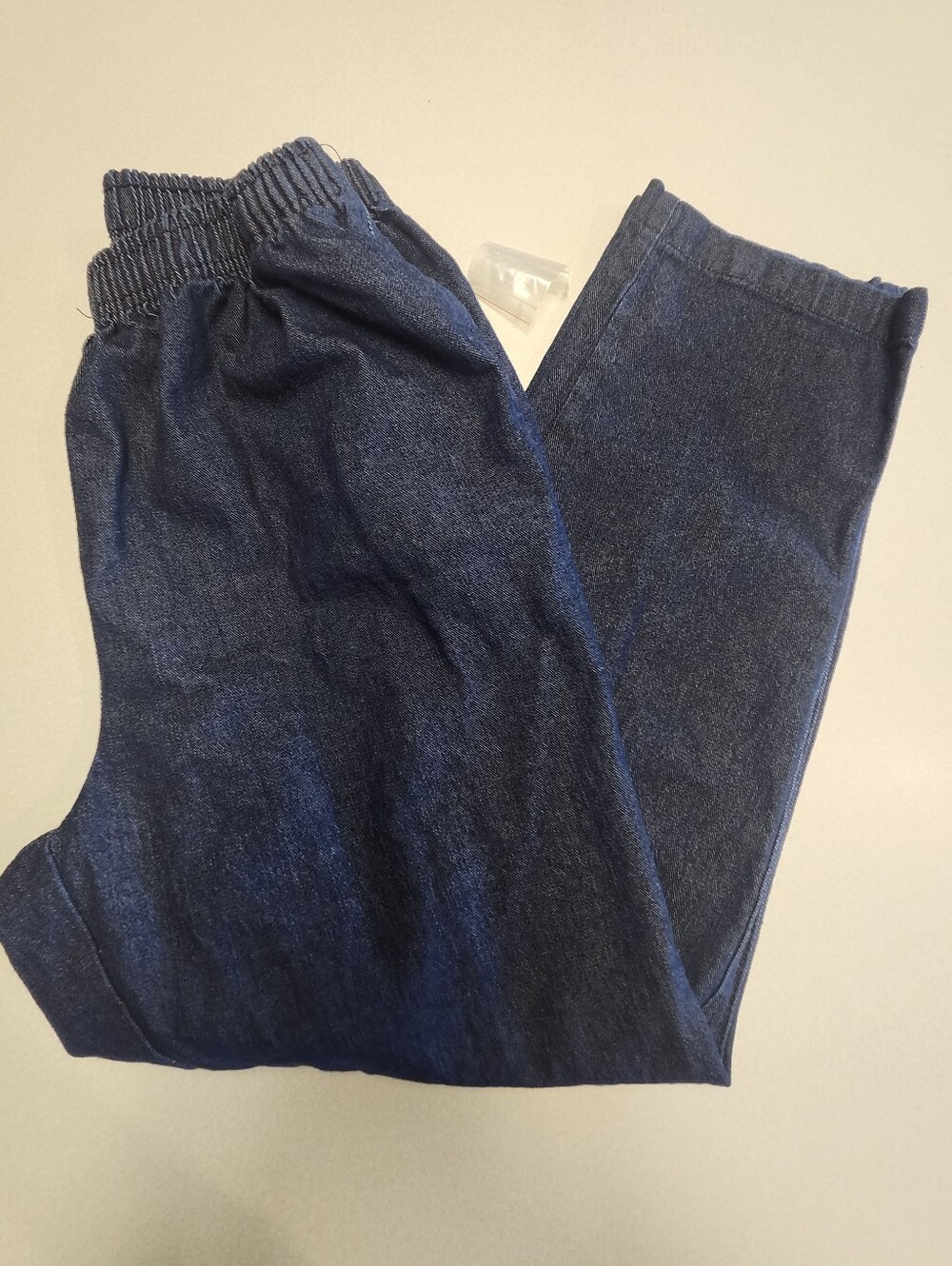 Woman Within NWT Elastic Waistband Dark Blue 100% Cotton Jeans, 16W